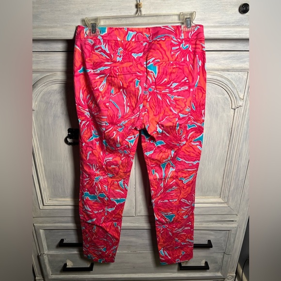 Lilly‎ Pulitzer Kelly Textured Ankle Stretch Dress Pants Flirty Sea Preppy - Picture 7 of 8